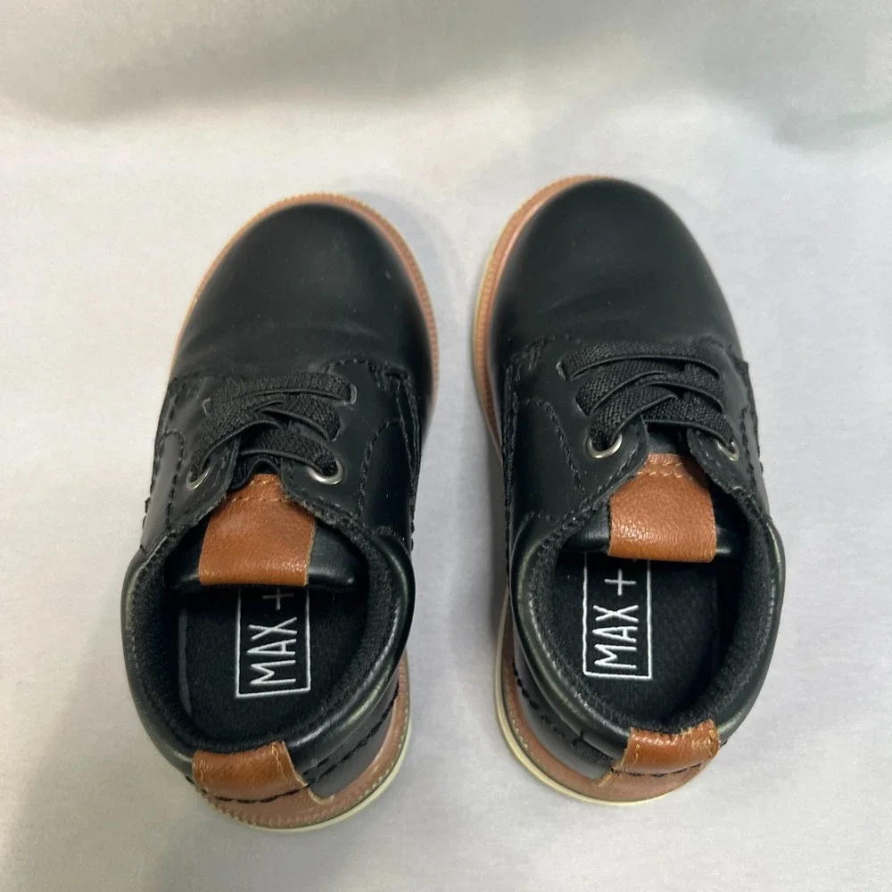Max + Jake Mix NO. 6 Boys US 6 Oxford Shoes Black Brown Leather Lace Up 2-Pairs